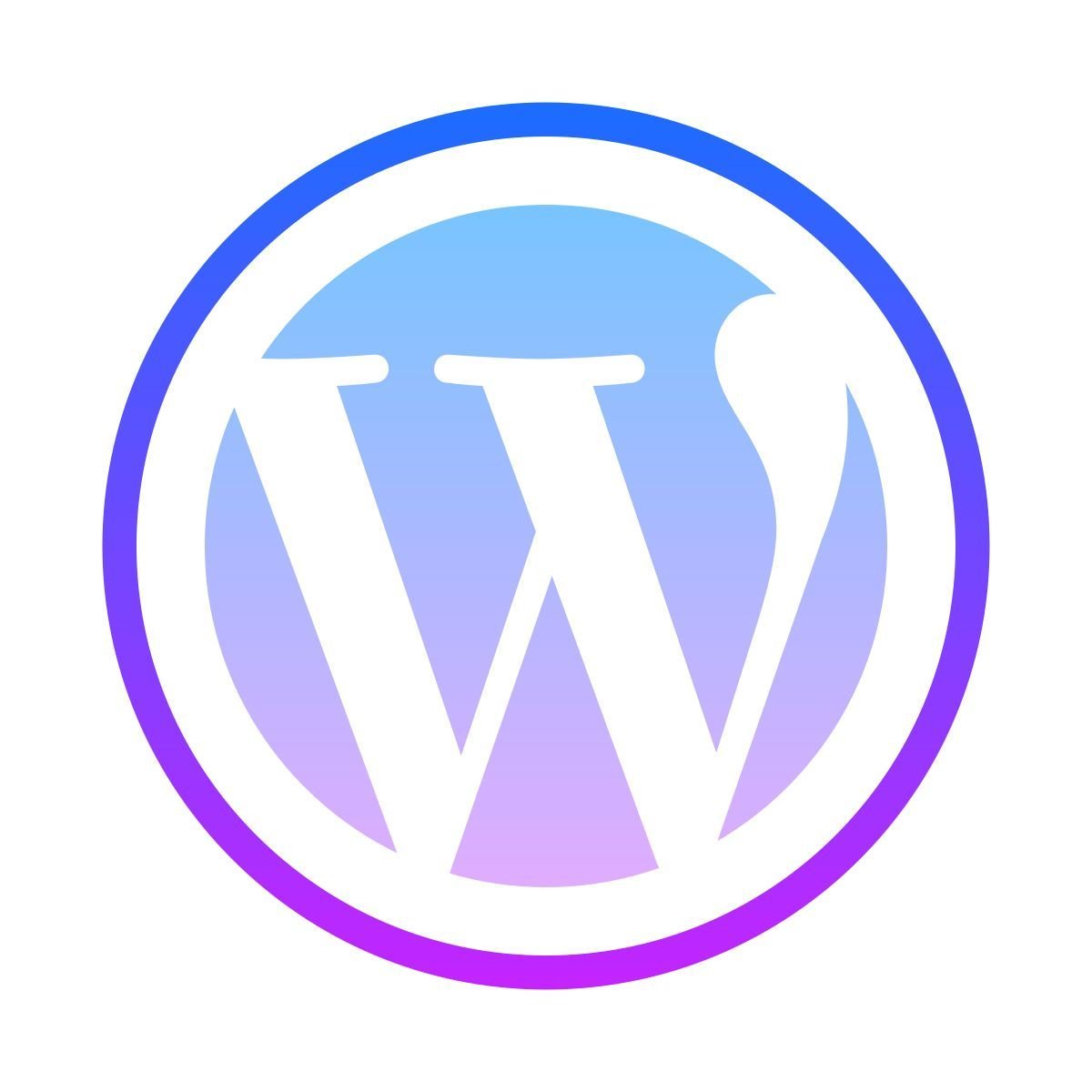 wordpress icon in gradient style
